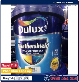 sơn bóng ngoại thất dulux weathershield color protect