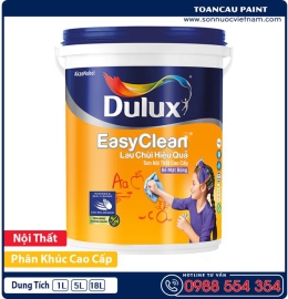 Sơn bóng nội thất Dulux easy clean lau chùi hiệu quả