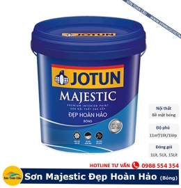 sơn nội thất jotun majestic đẹp hoàn hảo - Lon 5L (Bóng)