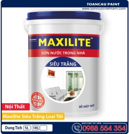 Sơn nước Maxilite trong nhà siêu trắng